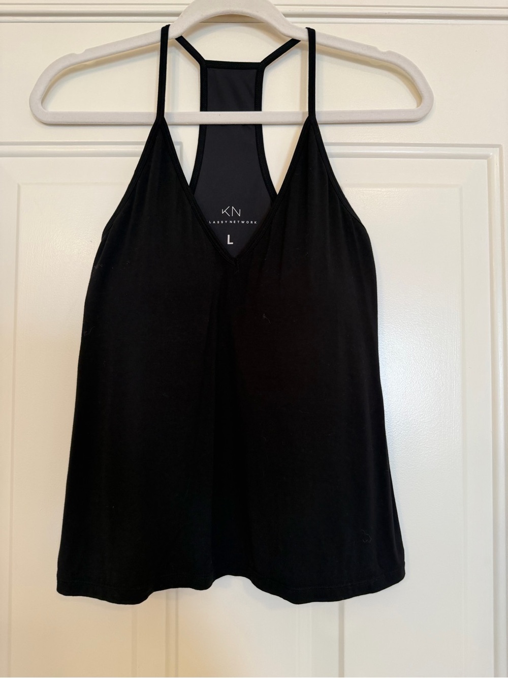 Klassy Network Black V-Neck T-Back Cami